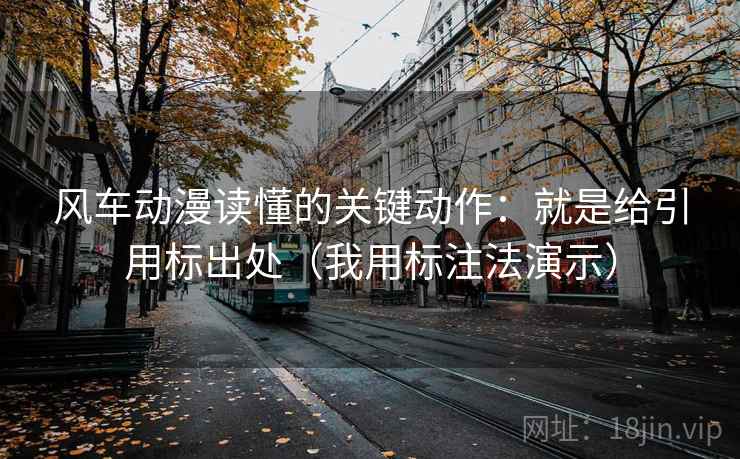 风车动漫读懂的关键动作：就是给引用标出处（我用标注法演示）